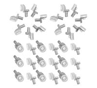 CLISPEED Lot de 30 Chevilles D'étagères à Ventouse pour Meubles, Supports Métalliques 2,3 X 1,5 X 1,3 Cm, Fixation sans Perçage pour Armoire, la Cuisine, Placard, Optimisation Rangement