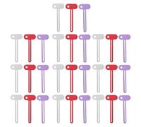 CLISPEED Lot de 30 Presse-Tubes en Métal pour Dentifrice Outil de Compression Manuel Molette Coloris Argenté Rouge et Violet Accessoire Pratique pour Salle de Bain Dosage Précis et