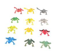 CLISPEED Lot de 36 Mini-Figurines d'animaux pour Bébé Fausses Grenouilles Miniatures pour Enfants en PVC pour Décorer Leurs Bas De Noël
