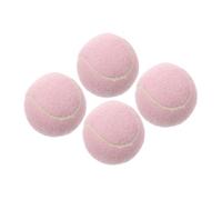 CLISPEED Lot de 4 Balles de Tennis en Caoutchouc Rose pour Débutants Jouets d'Entraînement pour Garçon et Filles Équipement de Tennis pour Terrain de Jeu