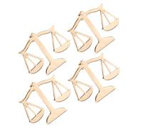 CLISPEED Lot de 4 Broches de Revers en Métal Doré Broche Balance Justice pour Costume Homme Accessoires pour Chemise à Col Décoration Vestimentaire Élégante pour Étudiants en Droit et