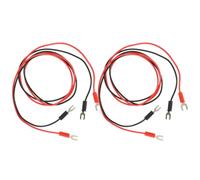 CLISPEED Lot de 4 Câbles de Test en Cuivre Isolé Fil de Connexion de Phonographe PVC U-Type Double Tête 2 Couleurs Câble D’Alimentation Mise à la Terre pour Platine Vinyle