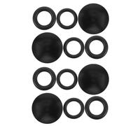 CLISPEED Lot de 4 Cache-Poussière Noir pour Pédalier de Vélo 21-23 MM Protection Manivelle en Alliage D’Aluminium avec Joint en Caoutchouc Accessoires Vélo VTT et Route Anti-Poussière