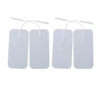 CLISPEED Lot de 4 Électrodes Rectangulaires 5X10 CM en Hydrogel Conducteur, Coussinets Auto-Adhésifs sans Latex Compatibles Électrostimulateurs, Accessoires de Physiothérapie pour Massage