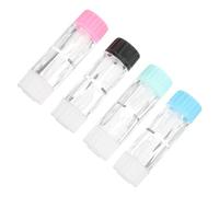 CLISPEED Lot De 4 Étuis à Lentilles Rigides Rgp Mini, Boîte De Rangement Pratique, Couleurs Noir Vert Bleu Rose, Compact Léger pour Voyage Et Protection des Lentilles