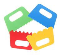 CLISPEED Lot De 4 Grattoirs à Peinture Et Pinceaux pour Garçon Et Filles, Outil De Dessin Plastique, Taille Moyenne, Couleurs Aléatoires, pour Cours d'art Et Activités DIY Créatives