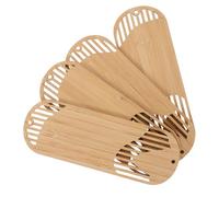 CLISPEED Lot de 4 Marque-pages en Bambou Marron Soi-même, Délicats et Résistants, pour Décorer Petits Objets et Bureaux Finition Soignée