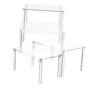 CLISPEED Lot De 4 Organiseurs À Épices : Support À Épices en Acrylique pour Armoires De Cuisine - Organiseur D'assaisonnement Transparent pour Le Rangement du Garde-Manger Et du