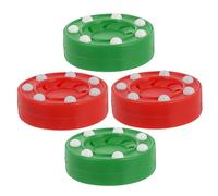 CLISPEED Lot de 4 Palets de Hockey sur Gazon et Hockey de Rue Palets D’Entraînement Rouge et Vert Adaptés pour Disques Résistants pour Usage Intérieur et Extérieur Équipement Polyvalent
