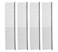 CLISPEED Lot de 4 Peignes pour Chiens en Acier Inoxydable, Brosse Démêlante pour Enlever les Nœuds, pour Toilettage Quotidien des Poils D'animaux