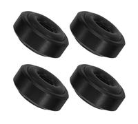 CLISPEED Lot de 4 pieds d'isolation de haut-parleur avec anneaux en caoutchouc pour platine et caisson de basses, coussinets en alliage d'aluminium absorbant les chocs, protections de sol pour studios