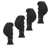 CLISPEED Lot de 4 poignées de rechange pour déambulateur senior, 20 mm de diamètre, poignées ergonomiques en PVC avec matériau hautement résistant à l'abrasion dans un style noir élégant