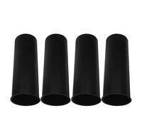 CLISPEED Lot de 4 Porte-Brosses de Toilette en Plastique Noir Support pour Godet Ø89 MM Bord Accessoire Stable et Hygiénique pour Nettoyage WC Salle de Bain et Sanitaire