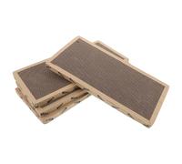 CLISPEED Lot de 4 Tapis à Griffer en Sisal pour Chat 424 X 21 CM Griffoir D’Intérieur en Carton Ondulé Bords Renforcés Antidérapant et Protection pour Meubles Canapés et Sols