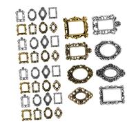 CLISPEED Lot de 40 Mini Cadres Photo Nail Art en Alliage Vintage Décoratif pour Usage Professionnel et Personnel, Accessoires Fiables et Élégants pour Artistes