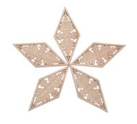 CLISPEED Lot de 5 Appliques Décoratives en Bois Sculpté, Motifs Floraux, Dimensions 6x13 Cm, Décorations Murales et Mobilier, Incrustations pour Loisirs Créatifs, Ornements Naturels