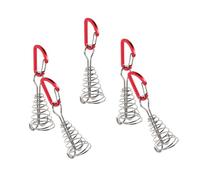 CLISPEED Lot De 5 Clous De Tente Accessoires Clips pour Ancre Corde De Tente Extérieure Piquet De Tente avec Mousqueton Tendeur De Corde d'ancrage Piquets De Tente Ou Piquets De