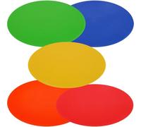 CLISPEED Lot de 5 Disques de Signalisation de Football Multicolores Marqueurs Sportifs Antidérapants en Matériau Solide Équipements d'Entraînement pour Terrain de Football Accessoires