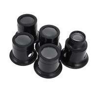 CLISPEED Lot de 5 Loupes Horlogères Grossissement 3x-5x-10x-15x-20x en Plastique et Verre Outil pour Horloger Bijoutier Précision Usage Professionnel