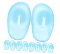CLISPEED Lot de 5 Paires Protège-oreilles Silicone Bleu Réutilisable pour Coloration Capillaire Protection Confort Salon de Coiffure Usage Domicile