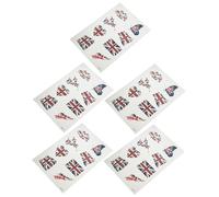 CLISPEED Lot De 5 Sets De Autocollants Tatouages Temporaires Décoratifs Visage Drapeau Royaume-uni Pratique Pour Supporter Match De Football Supporters Fans