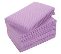 CLISPEED Lot de 50 Coussinets Jetables pour Table à Ongles Tapis de Manucure Imperméable et Résistant aux Taches Papier Doux Violet Protège Table pour Salon de Beauté et Nail Art