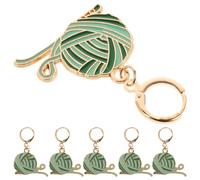 CLISPEED Lot de 6 Anneaux Marqueurs de Mailles en Métal Verts Accessoires pour Tricot et Crochet Outils Auxiliaires Légers pour Compter les Rangs Adaptés aux Pulls et Projets de Loisirs