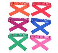 CLISPEED Lot De 6 Bandeaux De Ninja Réutilisables Larges En Tissu Respirant Pour Garçon Et Filles, Bandeaux De Karaté Absorbants, Accessoires De Sport Pour Entraînement Et Jeux Sportifs