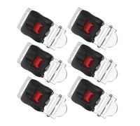 CLISPEED Lot de 6 Boucles à Dégagement Rapide en Plastique Résistant pour Jugulaire de Casque de Moto et Chantier Clips Robustes pour Fixation Sécurisée Compatibles Usage Professionnel