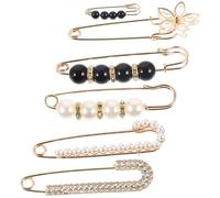 CLISPEED Lot de 6 Broches de Sécurité et Épingles pour Femmes, Ajusteurs de Taille Multifonctions, Métal Solide, Accessoires pour Pantalons et Robes, Usage Quotidien, Assortiment Varié