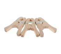 CLISPEED Lot de 6 Clips de Jeu en Bois pour Construction de Forts Pinces à Linge en Soie Blanches Élastique, Accessoires Montessori pour Garçon et Filles, Jouets de Construction Créatifs