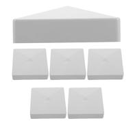 CLISPEED Lot de 6 Embouts de Poteaux en PVC Gris 105 X 105 CM Cache-Poteau Extérieur Résistant aux Intempéries pour Clôture de Jardin Lampadaire Boîte aux Lettres pour Terrasse et