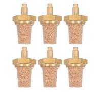 CLISPEED Lot de 6 Filtres à Fumée M5 en Cuivre Silencieux en Laiton pour Machine à Brouillard, Accessoires Universels pour Générateur de Fumée de Scène, Filtration Bruit