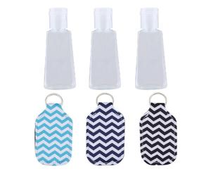CLISPEED Lot de 6 manchons de protection pour bouteille de lavage des mains et porte-clés de 30 ml en néoprène pour voyage et utilisation quotidienne