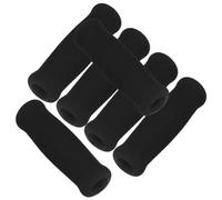 CLISPEED Lot de 6 Poignées de Béquille en Mousse Noire Épaisses Réutilisables Antidérapantes, Confortables pour Canne de Marche et Déambulateur, Accessoires Santé Mobilité pour Personnes