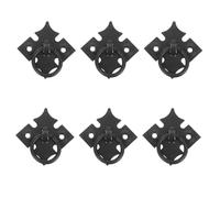 CLISPEED Lot de 6 Poignées de Meubles Vintage en Fer Noir Style Rétro Chinois, Anneau Rond pour Tiroirs et Armoires Cuisine, Installation à Trou Unique, Décor Traditionnel