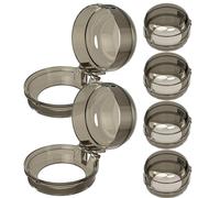 CLISPEED Lot de 6 protections de bouton de cuisinière en polycarbonate noir pour éviter les incendies