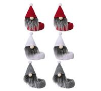 CLISPEED Lot de 6 Set de Décorations de Bouteilles de Vin de Gnomes en Tissu Coloré Housses Décoratives pour Verres et Bouteilles de Noël Accessoires Festifs pour Décoration de Table