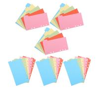 CLISPEED Lot de 6 set de Intercalaires à 6 Trous Format A6 Onglets Numérotés Colorés pour Classeur Séparateurs Indexés Horizontaux et Verticaux Papier Résistant pour Organisation Agenda