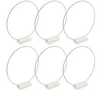 CLISPEED Lot de 6 Sets de Couronnes Soi-même pour Décoration de Mariage, Cercles Métalliques Argentés 20 Cm Socles en Bois Blanc, Centres de Table DIY pour Décor Floral et Loisirs Créatifs