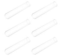CLISPEED Lot de 6 Tubes en Verre Transparent 15ml pour Hydroponie, Vase à Fleurs Pratique et Élégant, pour Petits Espaces et Observation Claire Niveau d'eau
