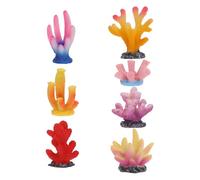 CLISPEED Lot de 7 Coraux Artificiels en Résine Colorée pour Aquarium - Décorations pour Aquarium Récifal Décor Récif Corallien Vibrant Accessoires Décoratifs pour Poissons Betta