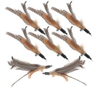 CLISPEED Lot de 8 Jouets à Plumage pour Chats D'insectes Artificiels, Matériau Plume, Facile à Utiliser pour Détendre et Libérer Le Stress de Votre Chat