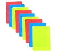 CLISPEED Lot de 9 Set de Cartes D’Arbitre en PVC Épais Rouge Jaune et Bleu Jeu Officiel pour Football Volley-Ball Rugby et Autres Sports Résistant aux Chocs Utilisation en Match et