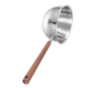CLISPEED Louche en acier inoxydable avec double bec verseur et manche long, forme inclinée pour verser précisément soupes et ragoûts en cuisine