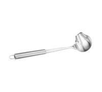 CLISPEED Louche Inox Acier Inoxydable avec Bec Verseur Cuillère Service et Multifonction pour Sauces et Condiments Compatible Lave Usage Pratique Cuisine