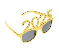 CLISPEED Lunettes de Fête avec Strass Accessoires Photo Amusants pour Réveillons et Célébrations Prop pour Photobooth Cadres Décoratifs Or