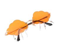 CLISPEED Lunettes de Soleil Nuage sans Cadre pour Visages Fins Protection Uv400 Accessoire Léger Adapté aux Sorties et Réunions Entre Amis