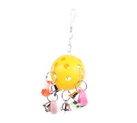 CLISPEED Mâcher pour Perroquet Suspendu avec Cloches Colorées Ballon et Anneau de Suspension Accessoire pour Cage Doiseaux Ennui et Stress des Perroquets
