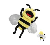 CLISPEED Main Peluche Abeille Interactive Éducatif Peluche Douce pour Storytelling Garçon Fille